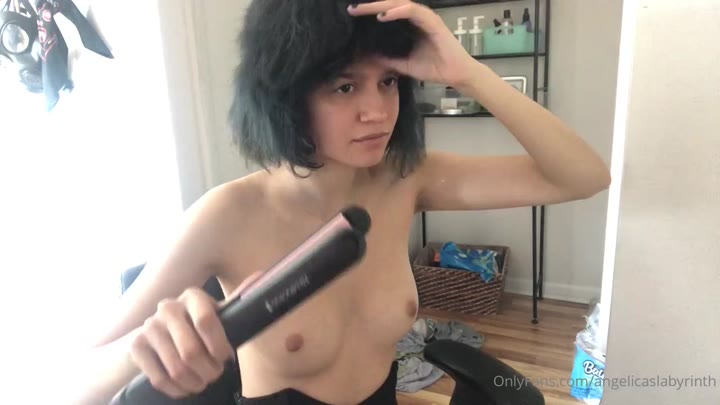 Angelica Topless AngelicaSlabyrinth Hair Straightening Leaked Video