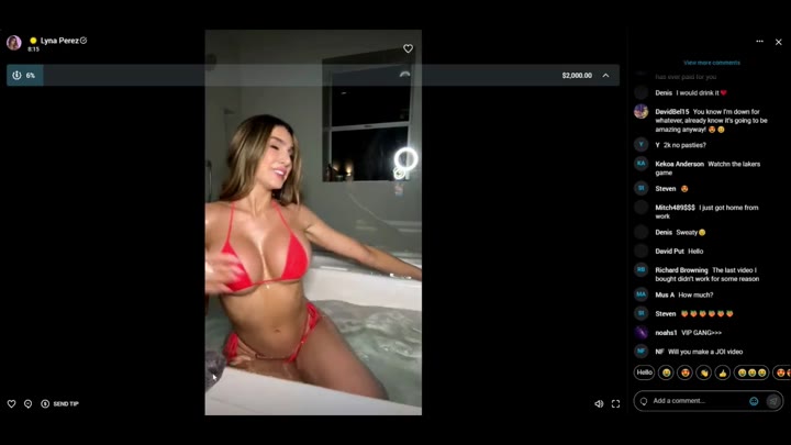 Lyna Perez Livestream Bathtub Video Leaked