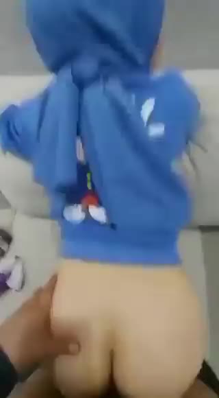 Jilbab Biru Micky Mouse Doggy Style