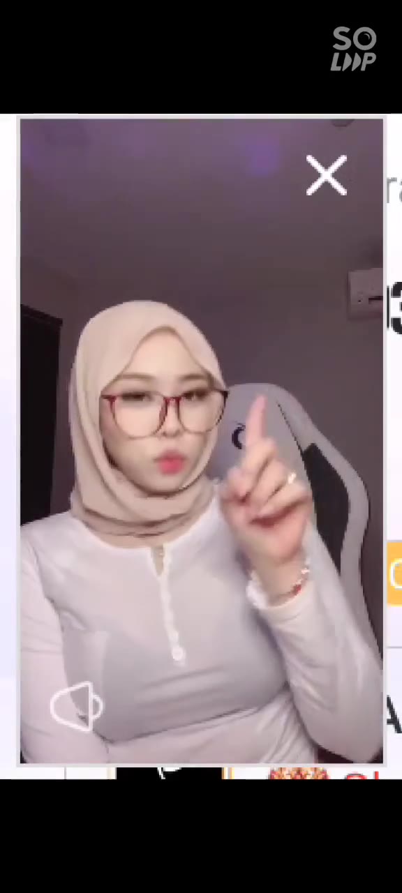 Hijab Cream Toked Bulet Twerking
