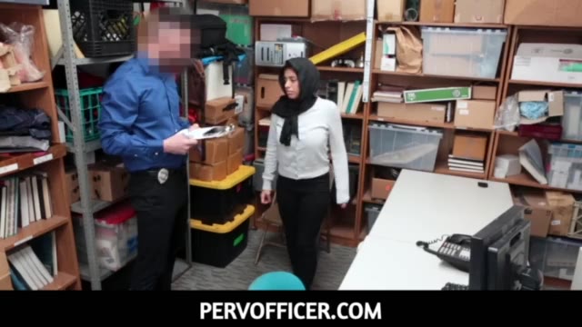 PervOfficer-Huge titted muslim teen suspect in hijab punish fucked