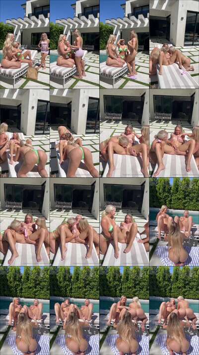 ScarlettKissesXO Lesbian Threesome Pool Video Leaked