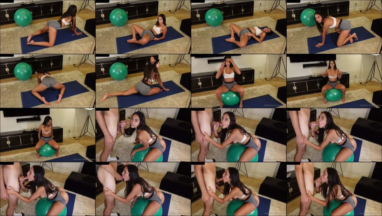 Izzy Green Yoga Ball Blowjob PPV Video Leaked