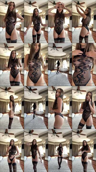 Christina Khalil See Through Black Bodysuit Video Leaked