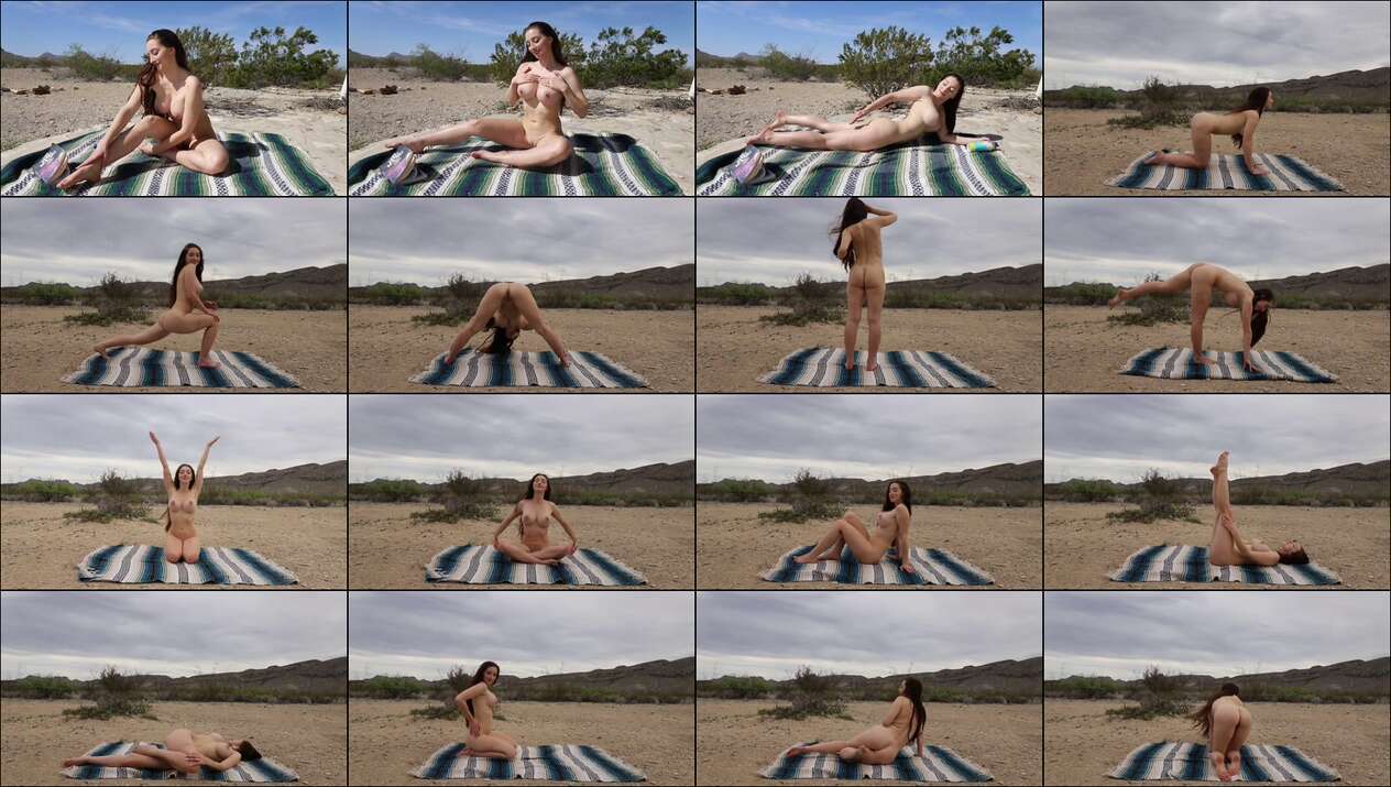 Abby Opel Nude Yoga Workout in Desert Video Leaked