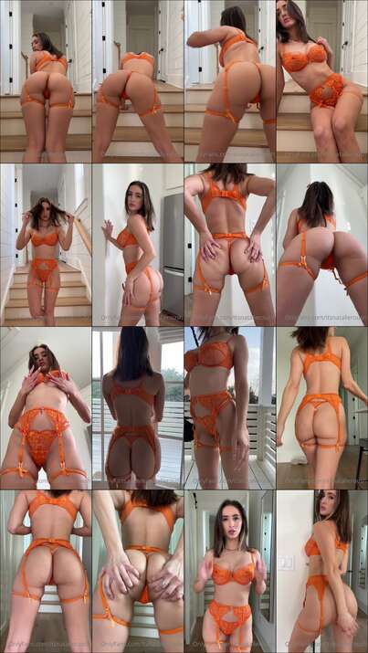 Natalie Roush Sexy Orange Lingerie Haul PPV Video Leaked