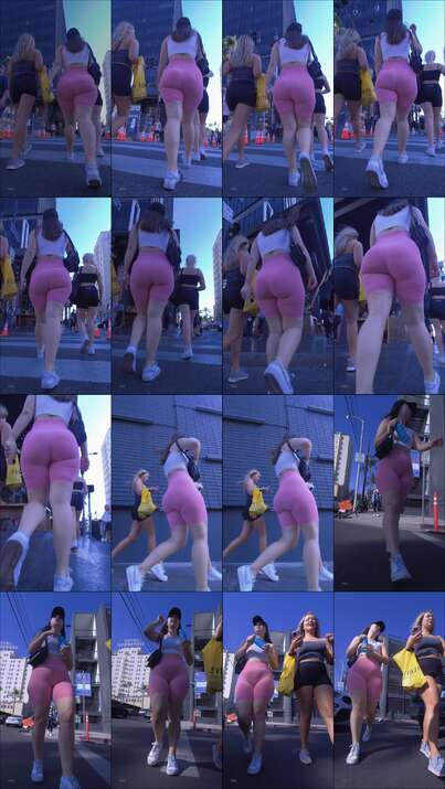 pawg in pink biker shorts