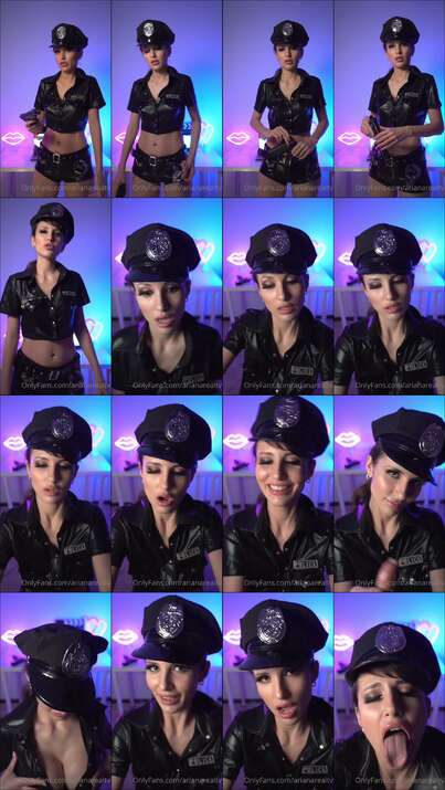 ArianaRealTV Nude Police Jerks You Off Video Leaked